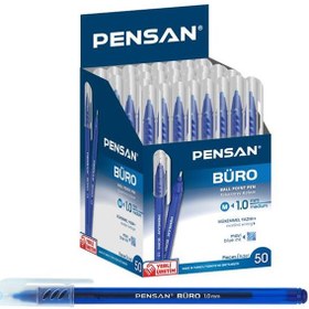 Resim Pensan Tükenmez Kalem Büro 1 MM Mavi 50 Li 2270 