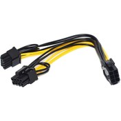 Resim Zauss 6 Pin to 2x PCI-E (6+2) 8 Pin 50 CM Power Kablo Çoklayıcı 