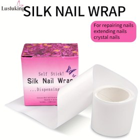 Resim 1 Rulo LUSLUKING Tırnak Sarma Bandı - Hızlı Tırnak Onarımı için Güçlü Kendinden Yapışkanlı Fiberglas Bant, Hasarlı Tırnakları Uzatmak & Koruyun, Alkolsüz Manikür Esansiyeli 