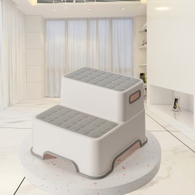 Resim İki Adımlı Kaymaz Banyo Taburesi: Tuvalet Eğitimi ve Lavaboya Ulaşım İçin Mükemmel - Plastik, Elektriksiz, Cadılar Bayramı ve Noel Dekorasyonu 