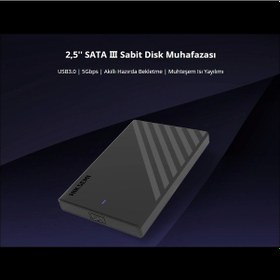 Resim Hıksemı Hs-hub-mhb201, Usb3.0, 2,5" Disk Kutusu. Ssd Ve Hdd Destekler, 5gbps, Siyah, Win, Mac-os, L 