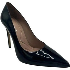 Resim Kemal Tanca 871 9261 Kadın Topuklu Stiletto Siyah Rugan 