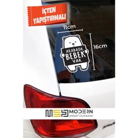 Resim Ne Verelim Size Arabada Bebek Var Ayıcık Oto Sticker 11*16 cm 