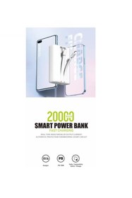 Resim bovinox 20000 Mah Powerbank PD 30W - USB 22.5W Hızlı Şarj TypeC Lightning Kablolu Polymer Batarya 