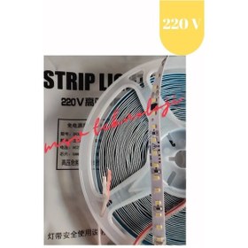 Resim 220 Volt 8 Mm 2835 Smd 4000k Naturel Beyaz İç Mekan 120 Ledli 10 Metre Şerit Led 