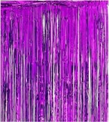 Resim Işıltılı Duvar Ve Kapı Perdesi - Mor Renk 