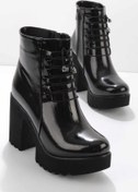 Resim Bambi Siyah Kirisik Rugan Kadın Bot & Bootie K02137040208 