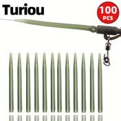 Resim 100 adet Turiou Anti-Tangle Silikon Balıkçılık Hattı Koruyucuları - Yeşil, Dayanıklı, Döner ve Trolling için Kolay Kullanım, Bass, Trout ve Daha Fazlası İçin İdeal, Balıkçılık Aksesuarları, Trolling Aksesuarları, Şık Tasarım, Pürüzsüz Bitiş 