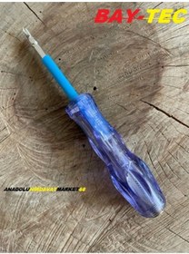 Resim Baytec Çift Uçlu Elektrik Kontrol Kalemi Yıldız Düz Uçlu 210Mm 