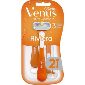 Resim Gillette Venus Riviera 3 Bıçaklı Kullan At Kadın Tıraş Bıçağı 2'li - Gratis 