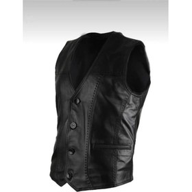 Resim New Zaya Leather Erkek Hakiki Deri Yelek (554252292) 
