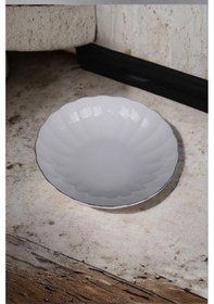 Resim Kütahya Porselen Bone Luz Platin Fileli Bowl Kase 25x6cm 2000ml 6 Lı Bnlzf25ks00 Çok Renkli 