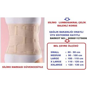Resim Lumbosakral 26Cm Çelik Balenli Bel Fıtığı Korsesi 