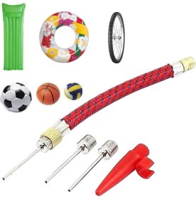 Resim Neler Geldi Neler Bisiklet ve Top Şişirme Iğne Seti 5 Parça Yedek Uç Seti Pompa Ucu Şişirme Ucu 