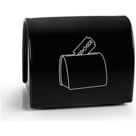 Resim Springsun Kullanılmış Jiletler İçin Dayanıklı Metal Atık Kutusu - Tezgah Üstü Saklama 