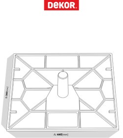 Resim Dekor 076 Profesyonel Sıvacı Küreği Plastik 36x44 Cm | Kauçuk Ergonomik Saplı, Sıva Küreği Tırtıklı 
