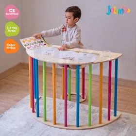 Resim Eğitici Aktivite Masası ve Oyun Minderi - Renkli | Jolimbo 