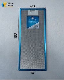 Resim En 205mm Boy 480mm Arka Tırnak Arası 45mm Aspratör Filtresi 