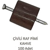 Resim Çivili Raf Pimi Kahve 100 Adet Kahve 