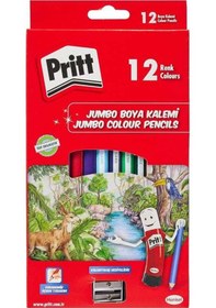 Resim Pritt Kuruboya Kalemi 12 Renk Jumbo Üçgen Çok Renkli 
