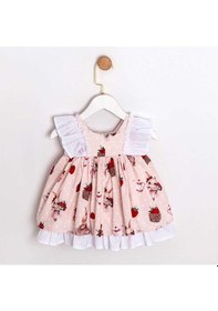 Resim Sugar Plum Fırfır Kollu Kız Bebek Elbisesi Pembe 