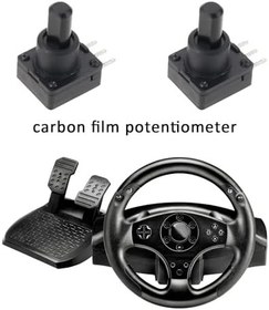 Resim VGOL 2 adet potansiyometre ile uyumlu Thrustmaster 458 örümcek 458 Italia T80 RS T80 488 GTB Edition yarış oyunu direksiyon için 17.1x15.6mm siyah 