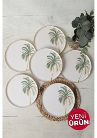 Resim Keramika Bronze Palmiye Nordic Servis Tabağı 28 Cm 6 Adet 22903 Çok Renkli 