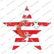Resim Yıldızlı Türk Bayrağı Sticker 00923 