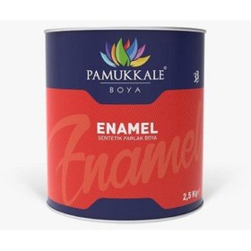 Resim Pamukkale Enamel Sentetik Parlak Boya 2.5 Kg Metalik Gri Ral 9006 