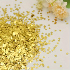 Resim 5000 Adet 10000 Adet 3mm Altın Yıldız Pullar - PVC Malzeme, Parlak Metalik Yüzeyli Parti Süslemeleri için İdeal, Noel ve Bayram Kutlamaları İçin Masa Dekoru 