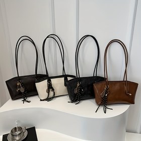 Resim Kadın Büyük Boy Tote Çanta - Altın Tonlu Donanım Detaylı Şık El Çantası, Çıkarılabilir Askılı ve Fermuarlı Kapanış, Altın Tonlu Donanım ve Kahverengi Seçenekler, | Kadınlar İçin İdeal Hediye, İş, Seyahat, Alışveriş, Partiler İçin Çok Yönlü | Dayanıklı ve Hafif Tasarım 