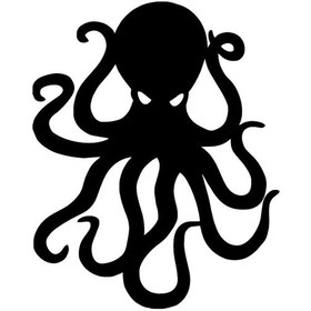 Resim Sinirli Ahtapot - Araç, Oto, Laptop, Duvar Uyumlu Sticker 20 24 Cm 