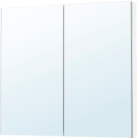 Resim Banyo Duvar Dolabı, 100x15x95 Cm, 2 Ayna Kapaklı Açık Ceviz 