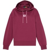 Resim Timberland Stack Logo Loop Back Hoodie Kadın Sweatshirt Bordo 