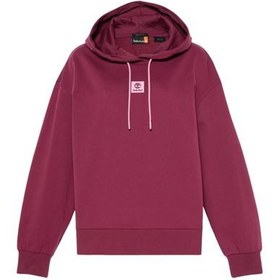 Resim Timberland Stack Logo Loop Back Hoodie Kadın Sweatshirt Bordo 