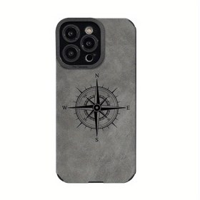 Resim Basit Pusula Desenli Cep Telefonu Kılıfı iPhone 16/16Pro/16ProMax/16Plus/15/15Plus/15Pro/15Promax, 14/14Plus/14Pro/14Promax, 13/13Pro/13Promax, 12/12Pro/12Promax, 11 /11Pro/11ProMax, 7/8plus, XR/Xs/XsMax için, Düşmeye Karşı Koruyucu ve Dayanıklı, Yapay Deri, Güzel ve Muhteşem 