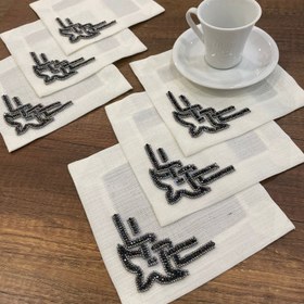 Resim Özel Tasarım Kahve Sunum Peçetesi, 6 Adet 