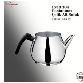 Resim Küre Süper Mini Boy Bakalit Kulplu Çaydanlık Takımı-siyah Siyah 