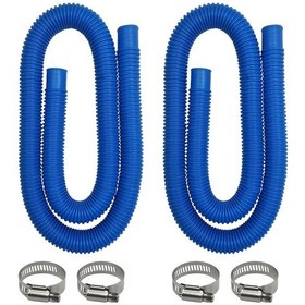 Resim Gateesat 2 Parça 1.25 İnç X 59 İnç Yerüstü Havuz Pompası Hortumu Seti Klipsli Dayanıklı 