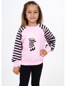 Resim Toontoy Kids Toontoy Kız Çocuk Nakışlı Sweatshirt Pembe 