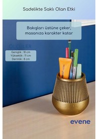 Resim Kalemlik Masa Kalemliği Organizer Kalemlik Altın Eskitme Renk Model 88 Çok Renkli 