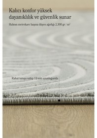 Resim Modern Salon Halısı Oturma Odası Halısı Yolluk Gri Halı Hav Toz Vermez Kolay Temizlenebilir Halı Gümüş 