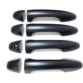 Resim Toyota Hilux Kapı Kolu Kaplama Seti Siyah 2015 - 2018 