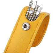 Resim Chavin Deri Çantalı 6 Parça Çelik Kulak Temizleme Seti Sarı 