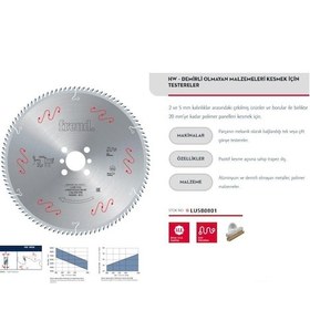 Resim Freudlu5B 0801 300X30X3.0 MM Alümimyum Testere 96 Diş 