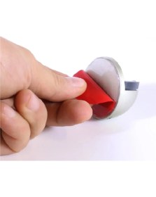 Resim Sözer Orman 6'lı Yarımay Kapı Stoperi Tamponu Yapışkanlı Metal Kapı Stopu Saten 