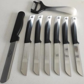 Resim Solingen Siyah-Beyaz 8 Parça Mutfak Seti 