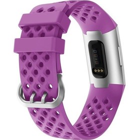 Resim Fitbit Charge 3/4 İçi Boş Kare Silikon Saat Kordonu Lik 