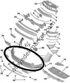 Resim Opel Mokka (2021-2024) Ön Tampon Alt Parça (Orjiinal) 