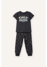 Resim Defacto %100 Pamuklu Yıldız Desenli 2'li Pijama Takımı Erkek Bebek G8853A526SM 
